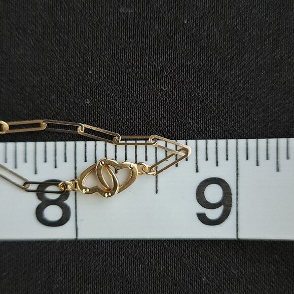 18k bracelet with little twinhearts pendant design - Picture 11 of 16